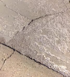 badly cracked driveway