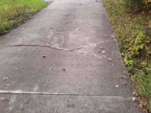 cracked walkway