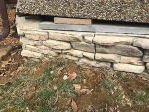 sagging porch needs repair