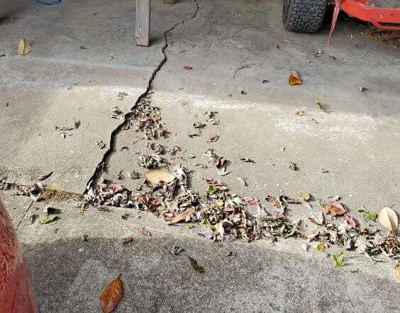 cracked garage floor