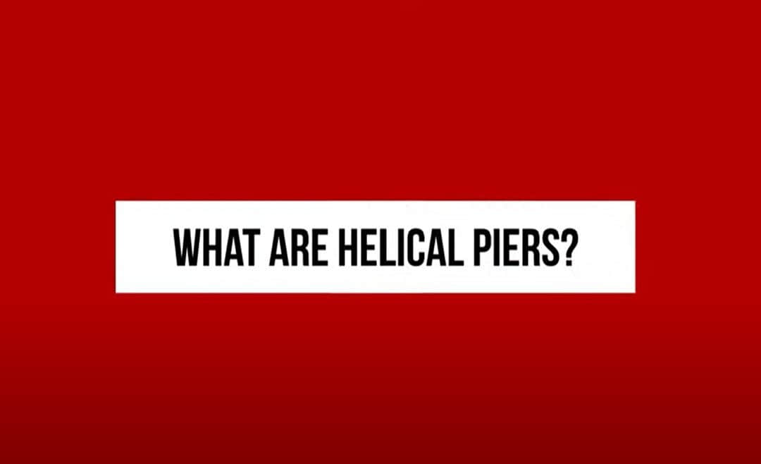 What are helical piers?
