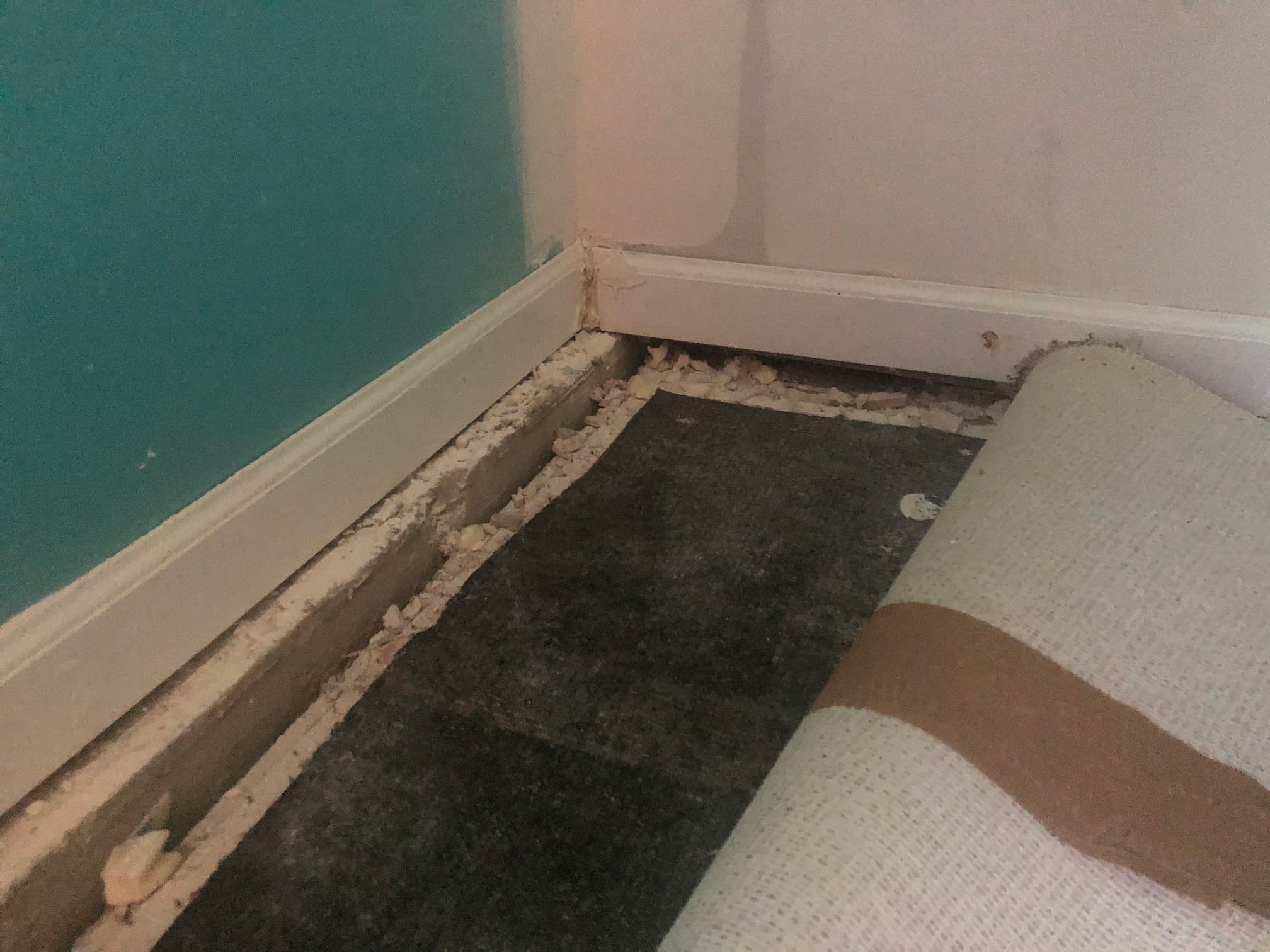 Slab in bedroom has sunk almost 2 inches