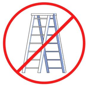 ladder with line through it
