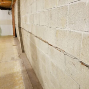 Image of a bowed basement wall