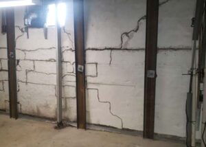 Foundation repair - Basement after foundation anchors installation