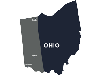 Ohio state Icon showing Acculevel service area