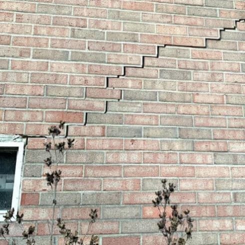 foundation repair near you brick foundation with crack cedar rapids iowa