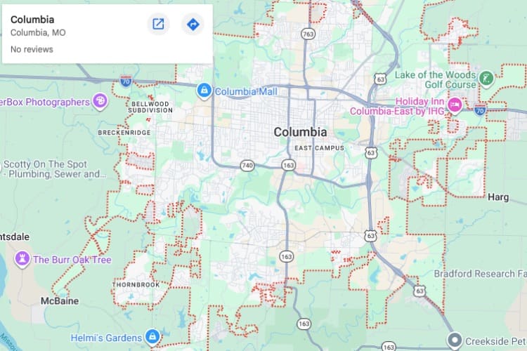 map of Columbia