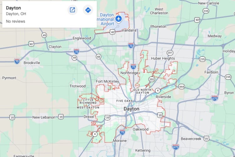 map of Dayton OH