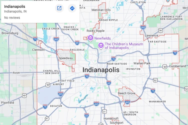 USE THIS map of Indianapolis