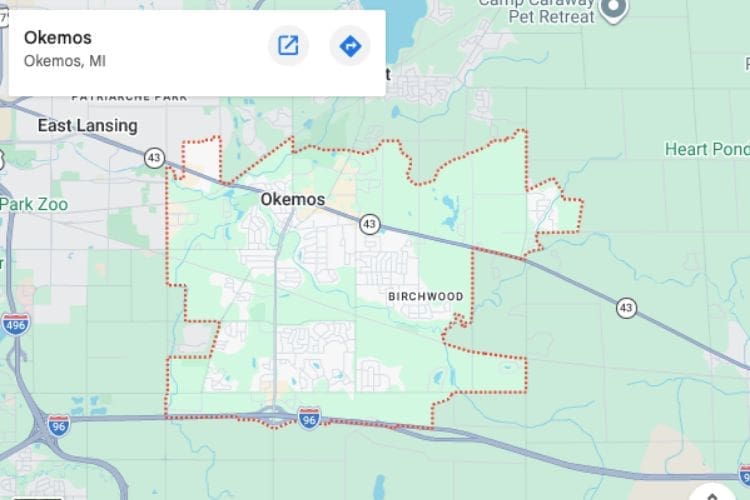 map of okemos mi