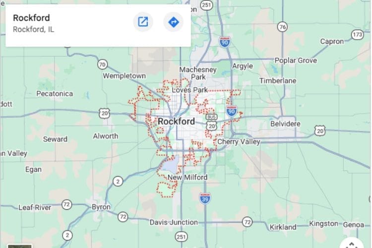 map of rockford il
