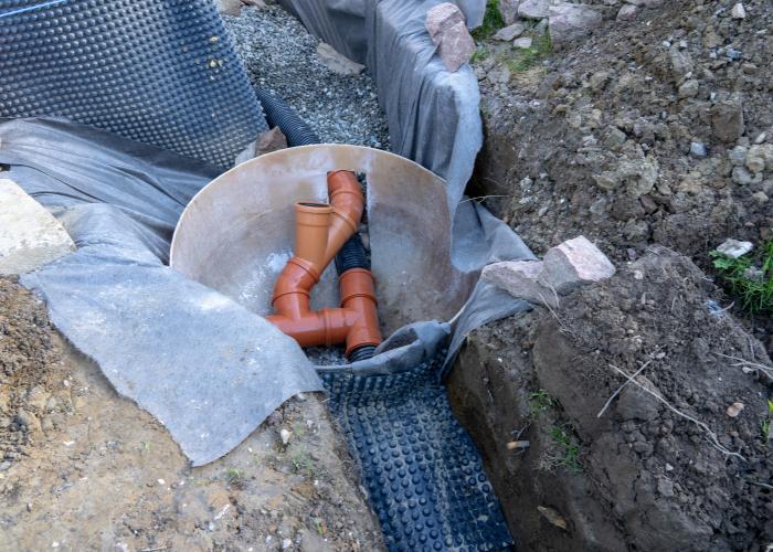 plastic drainage pipes foundation repair Lake Elmo