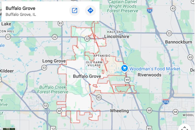 map of buffalo grove