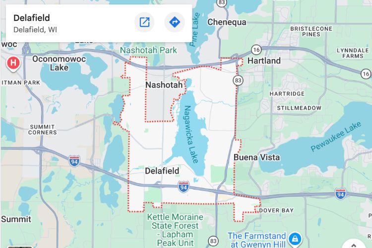 map of delafield