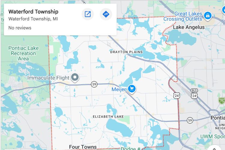map of waterford township